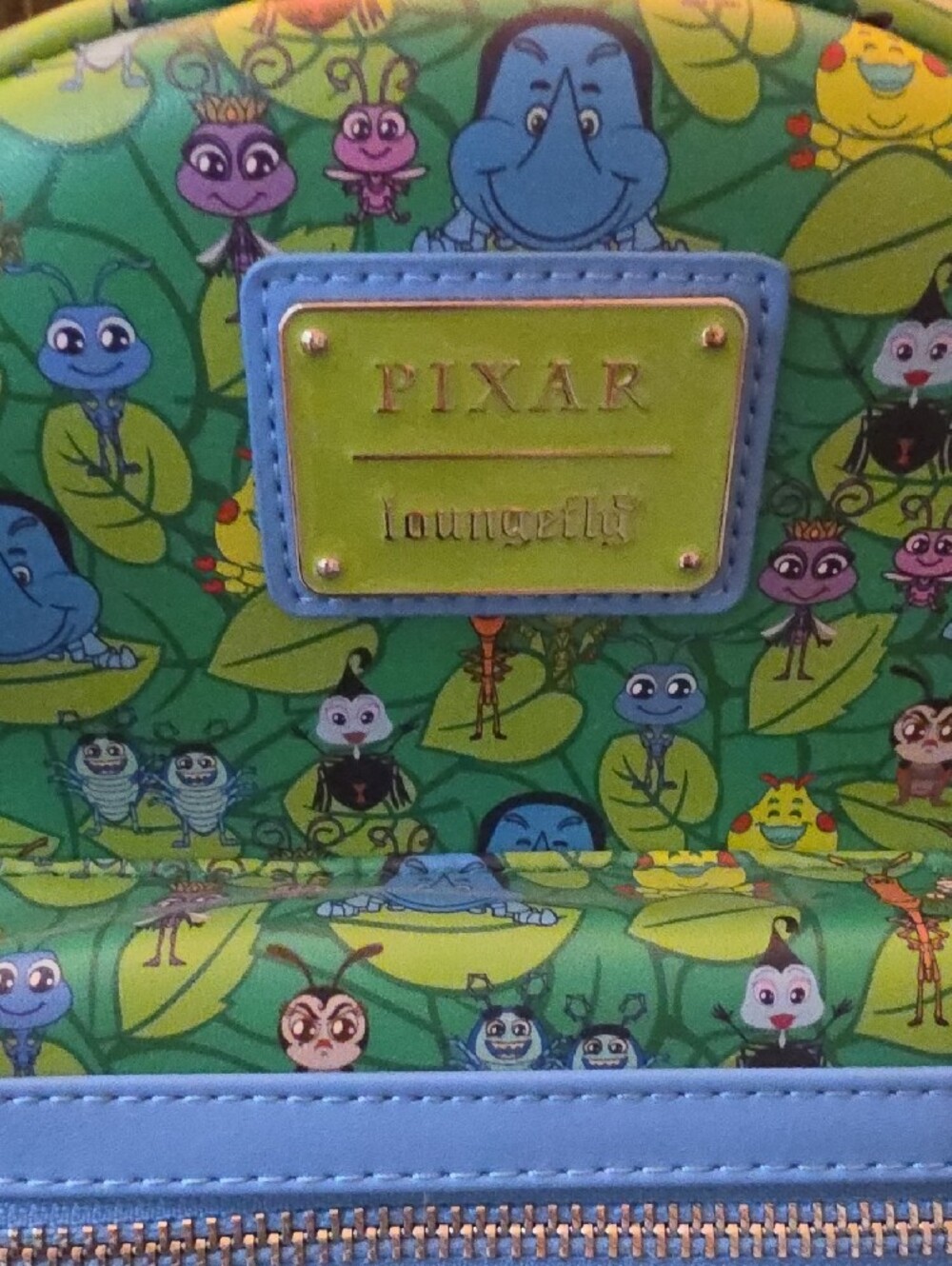 Loungefly Green Blue Pixar 'A Bug's Life' Kids Mini Backpack - Picture 7 of 7